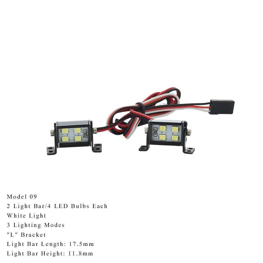 4.8-7.4V Dak Lamp Wit/Kleurrijke Led Licht Bar Voor Rc Crawler Auto X Maxx TRX4 Bronco 2021 SCX10 Capra RBX10 D90 Wpl C24