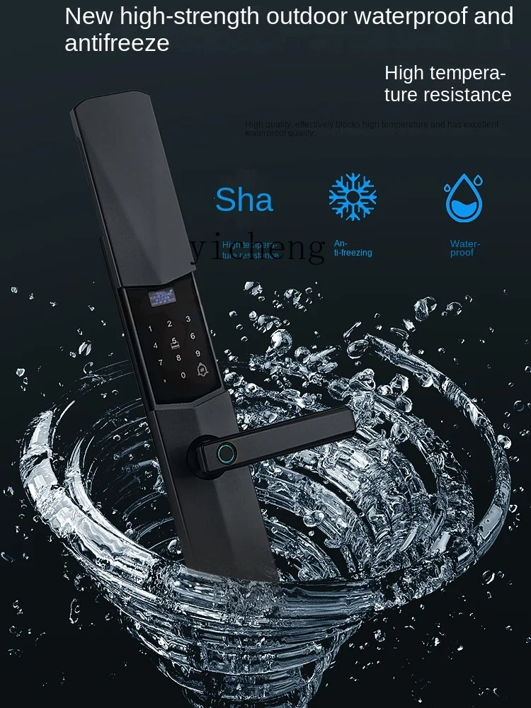 ZK Waterproof Fingerprint Lock Outdoor Household Anti-Theft Door Electronic Lock Outdoor Rainwater Proof Smart Lock