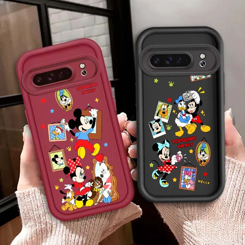 

Stitch Mickey Angel Cartoon For Google Pixel 9 8A 8 7 7A Pro XL 5G Eye Ladder Soft TPU Shockproof Cover Phone Case