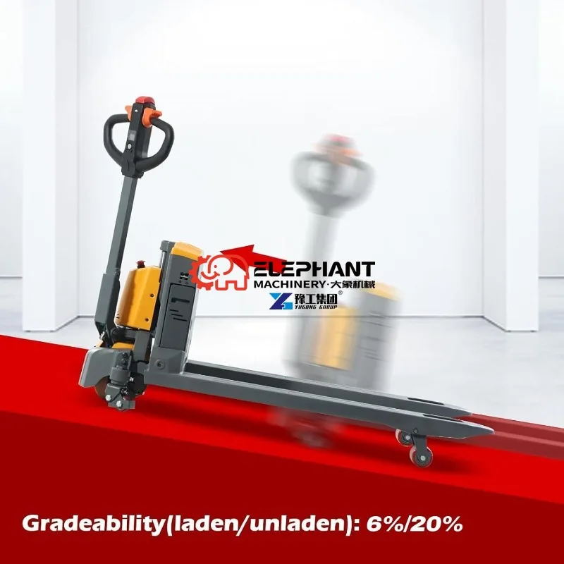 4400lb Capacity Full Electric Pallet Jack Truck, Lithium Battery Powered Pallet Truck 48 X 27 Forks Lift Jacks for Narrow Spaces
