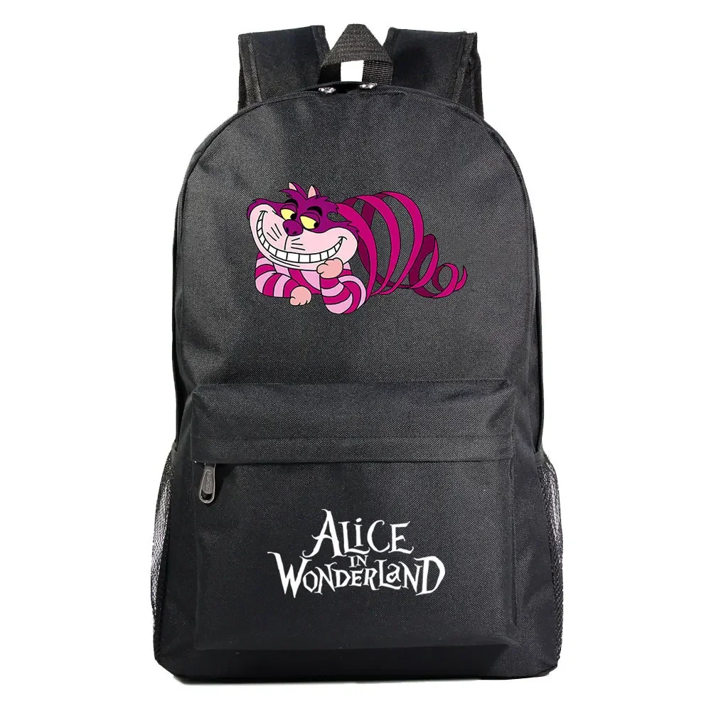 Alice In Wonderland Boys Girls Kids Book Bags Women Bagpack Teenagers Schoolbag Men Student Laptop Travel Backpacks