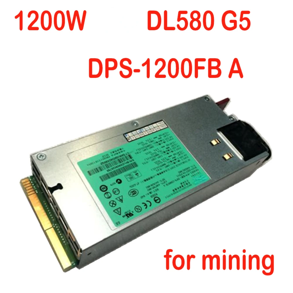 

Switching Power Supply DL580 G5 1200W Server Source DPS-1200FB A 438202-002 440785-001 for Graphics Card Mining 6Pin To 8Pin