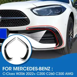 Car Front Rear Bumper Splitter Spoilers Canard Air Knife Surround Trim for Mercedes Benz C Class W206 C200 C260 C300 forAMG 2022