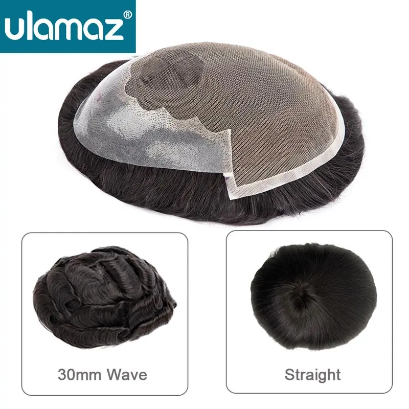 Q6 Male Hair Prosthesis Natural Original Human Hair Wig For Men Toupee Real Hair Wig Man Fine Hairpiece System Unit For Choice