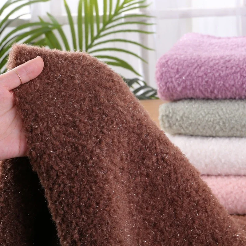 

Серебряная филигранная имитация шерстяной ткани, модная осенне-зимняя ткань ручной работы для платья, оптовая продажа, ткань на метр для шитья