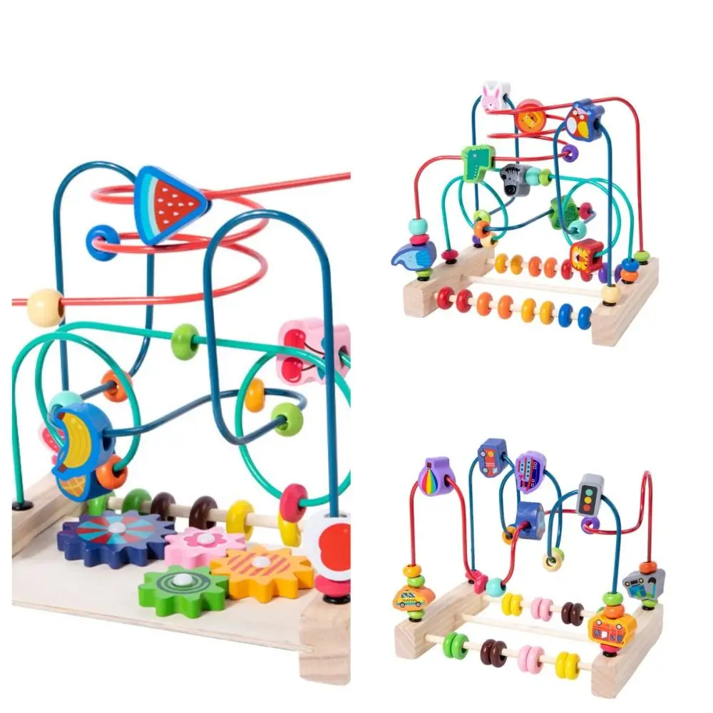 Fruit Roller Coaster Bead Maze Traffic Animal Montessori Maze Circles Circles Montessori Baby Toys