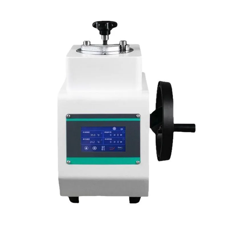 

Semi-automatic touch metallographic sample inlay machine