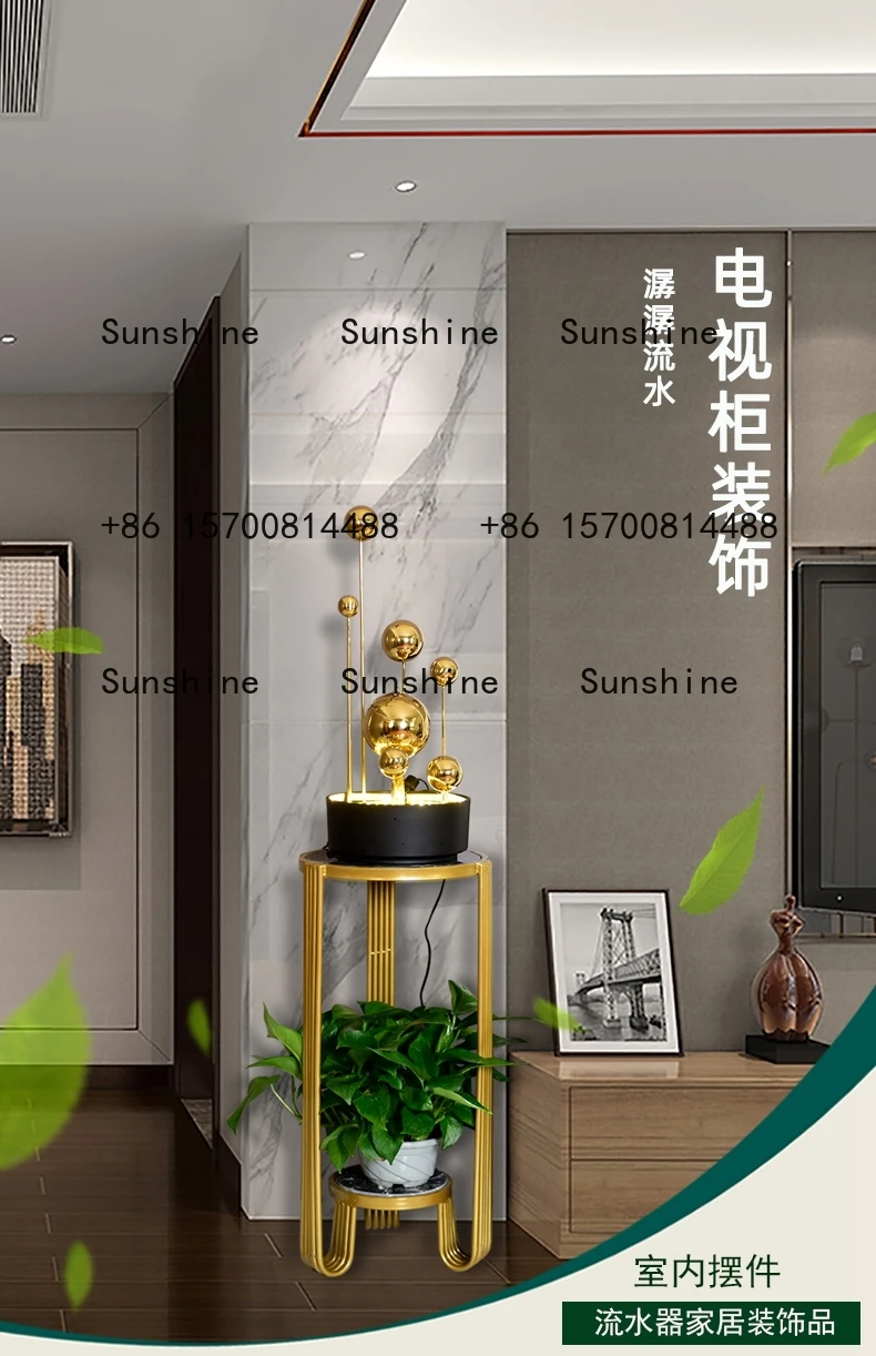 Office high-grade running water ornament, modern light luxury handicrafts, entrance water feature, living room decoration