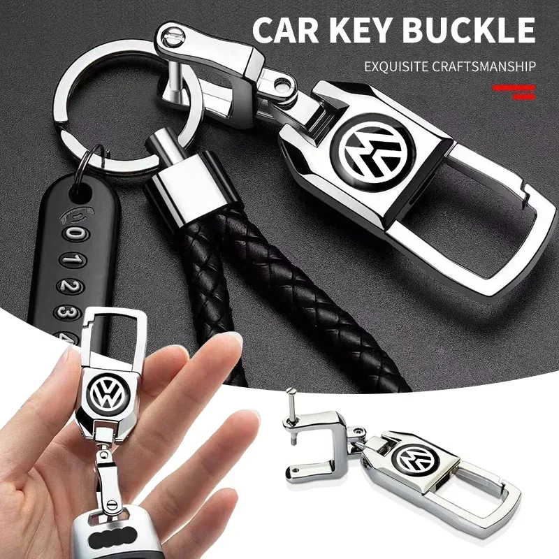 Metal Car Keychain Pendant Key Chain Car Keyring For Volkswagen Mercedes Benz Alfa Romeo Renault MINI Seat Chevrolet Kia Audi