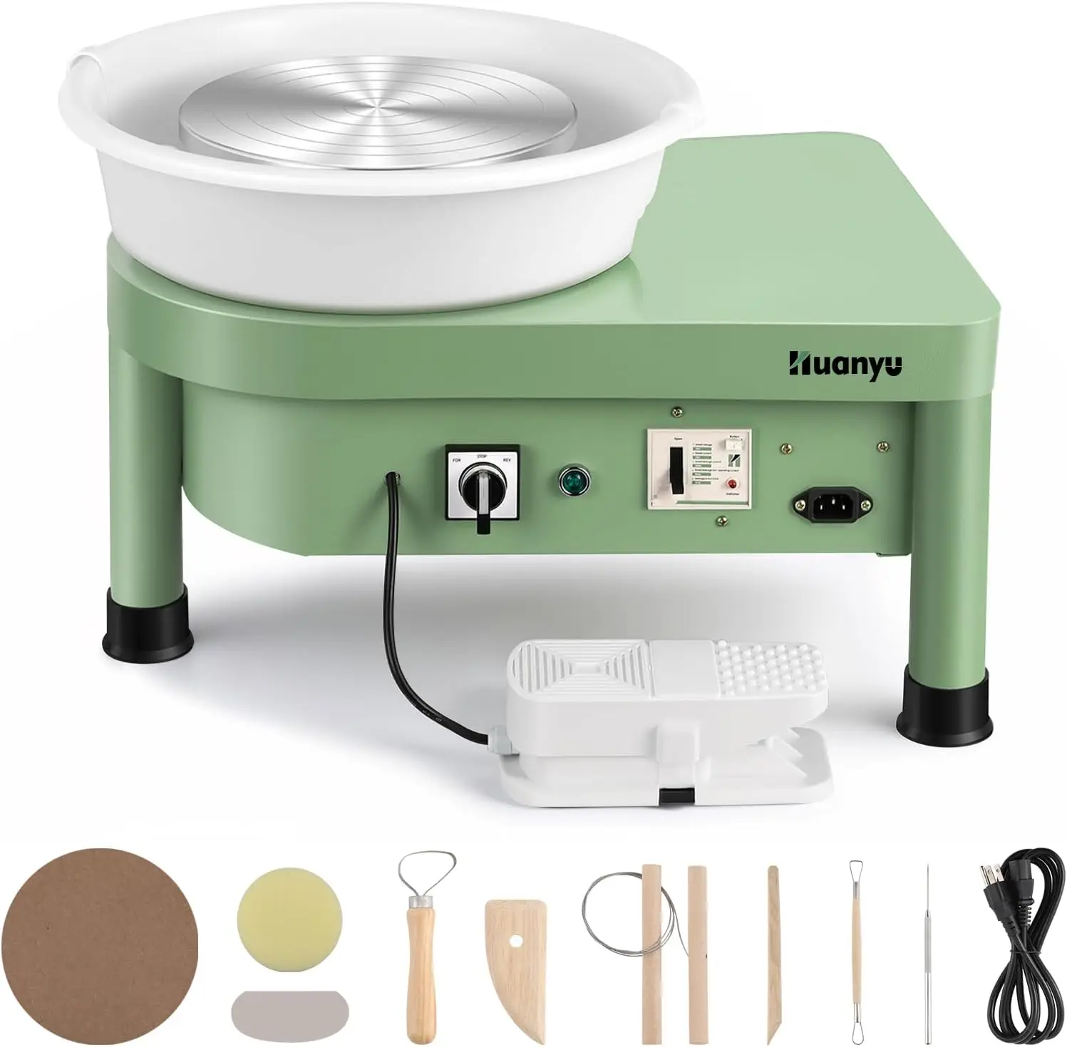 

Pottery Wheel Machine 25 cm 10 with Foot Pedal Electric Ceramic Forming Machine with Detachable Basin DIY Art Clay Potter s