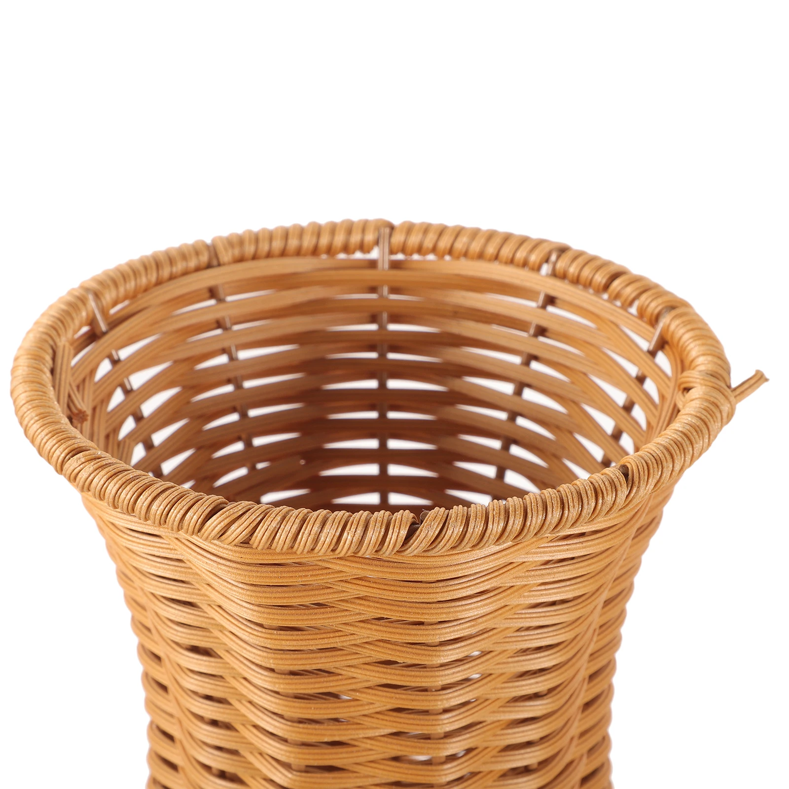 

Woven Plastic Vase Fresh Natural Look Indoor Plant Holder Simple Flower Vase Home Decoration Woven Flower Holder