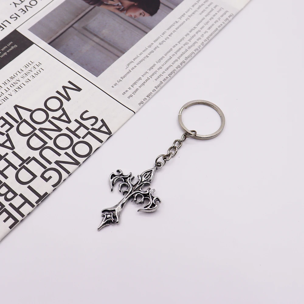 1pcs of cross men\'s alloy keychain key ring accessories bag accessories car keychain pendant
