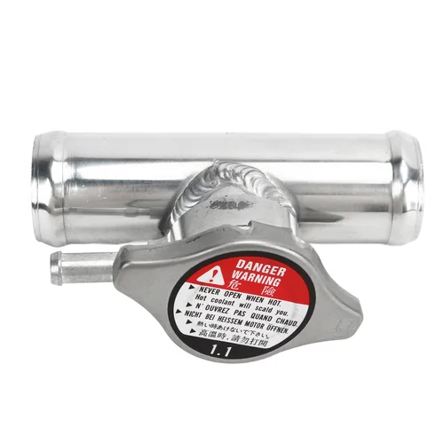 Imagen 2 del producto Cuello de llenado de radiador en línea, cuello de llenado de manguera de radiador con 16PSI 32mm 1 ‑ 1/4in OD T6061, aluminio pulido para automóviles