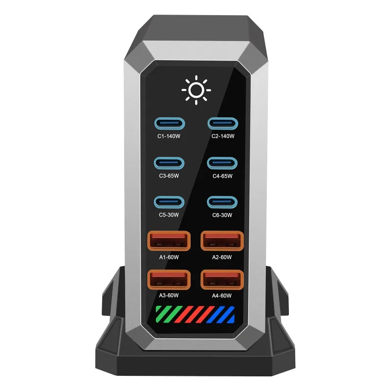 

Multi-port usb charger gallium nitride, charger charging head multi-port fast charging 660w high-power desktop charging station