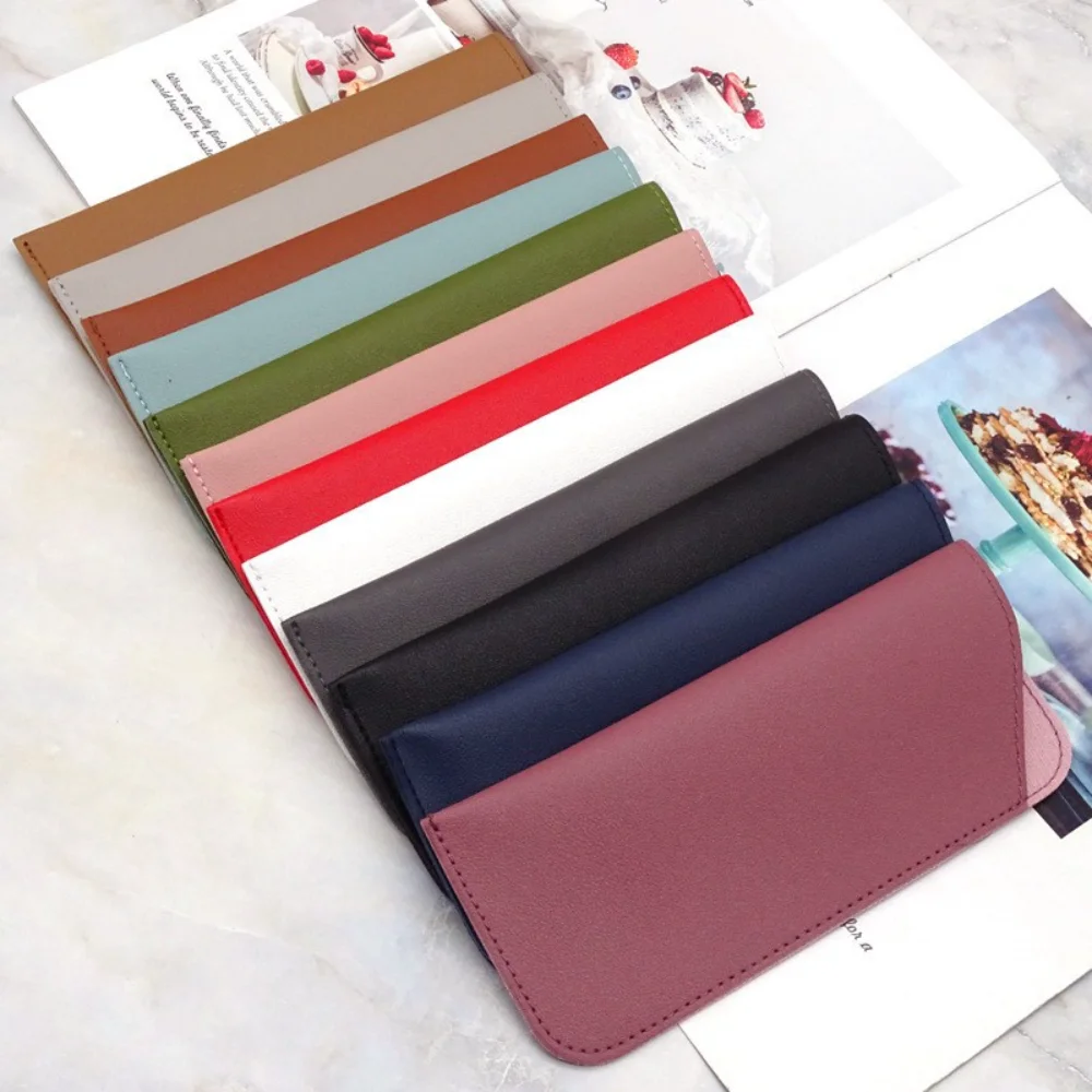 Pu Leather Glasses Pouch Retro Side Opening Glasses Bag Glasses Storage Bag Dustproof For Office School Outdoors