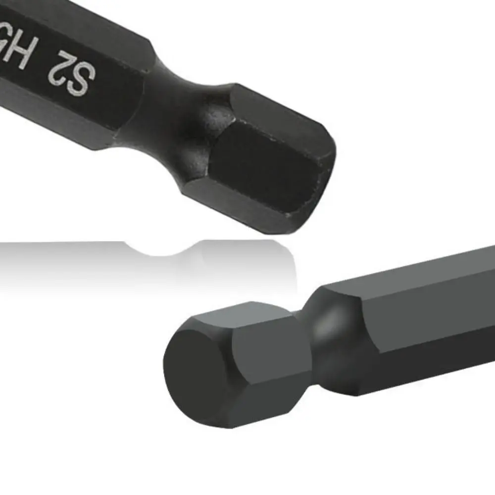 25mm 60mm Hexagonal Screwdriver Bit 1/4inch Shank No Slipping Screwdriver Socket Bit Magnetic Alloy Steel Screwdriver Bit Set