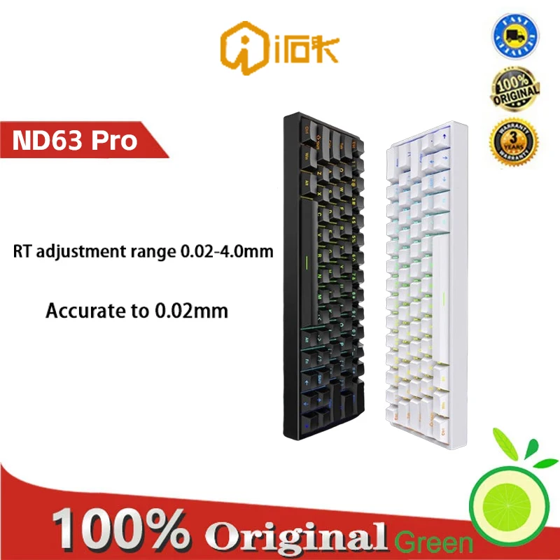 Irok ND63 PRO mechanical keyboard magnetic core 0 dead zone heat replaceable RGB gaming 0.02mm SOCD keyboard