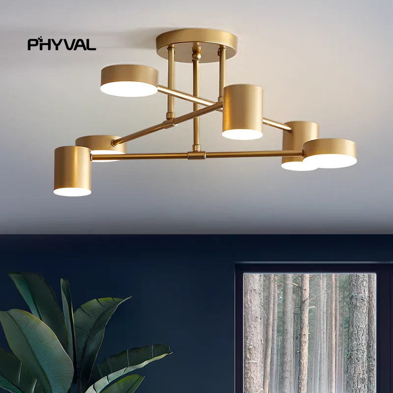 Modern LED Ceiling Lamp Chandelier Minimalist Multi-head  for Bedroom Living Dining Room Home Decor Interior Lighting Fixtures