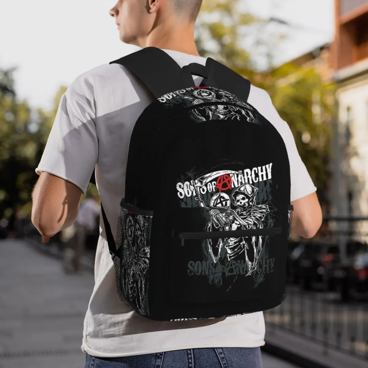 The Death Reaper Sons Of Anarchy Backpack Daypack Large Capacity Children BookBag School Bag Shoulder Bags for Men Women