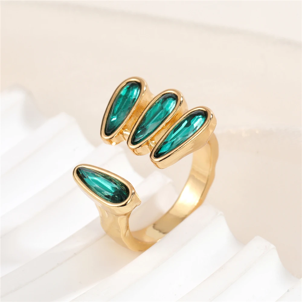 Anslow New Arrival Items Melon Seed Drill Shape Gold Plated Color Opening Size Women Finger Ring Femme Jewelry Accessories Gift