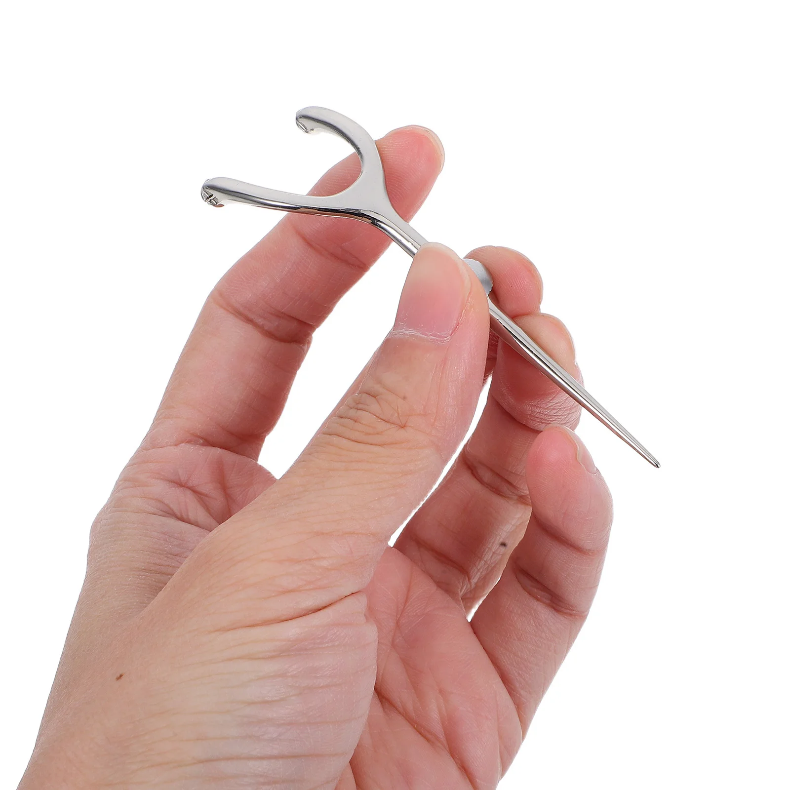 

Stainless Steel Portable Dental Floss Pick Travel Flosser Reusable Toothpick Oral Care Teeth Cleaner Metal Tooth Pick