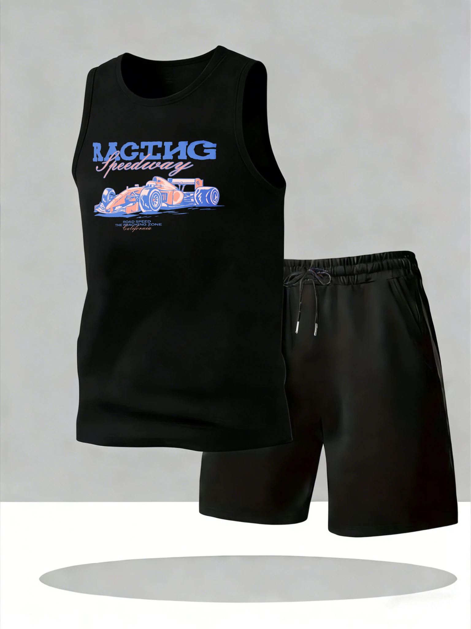 

Men's Tank Top Sets 2026 Summer Quick drying Breathable beach seaside men's suits oversize sweatshirt set crewneck sports