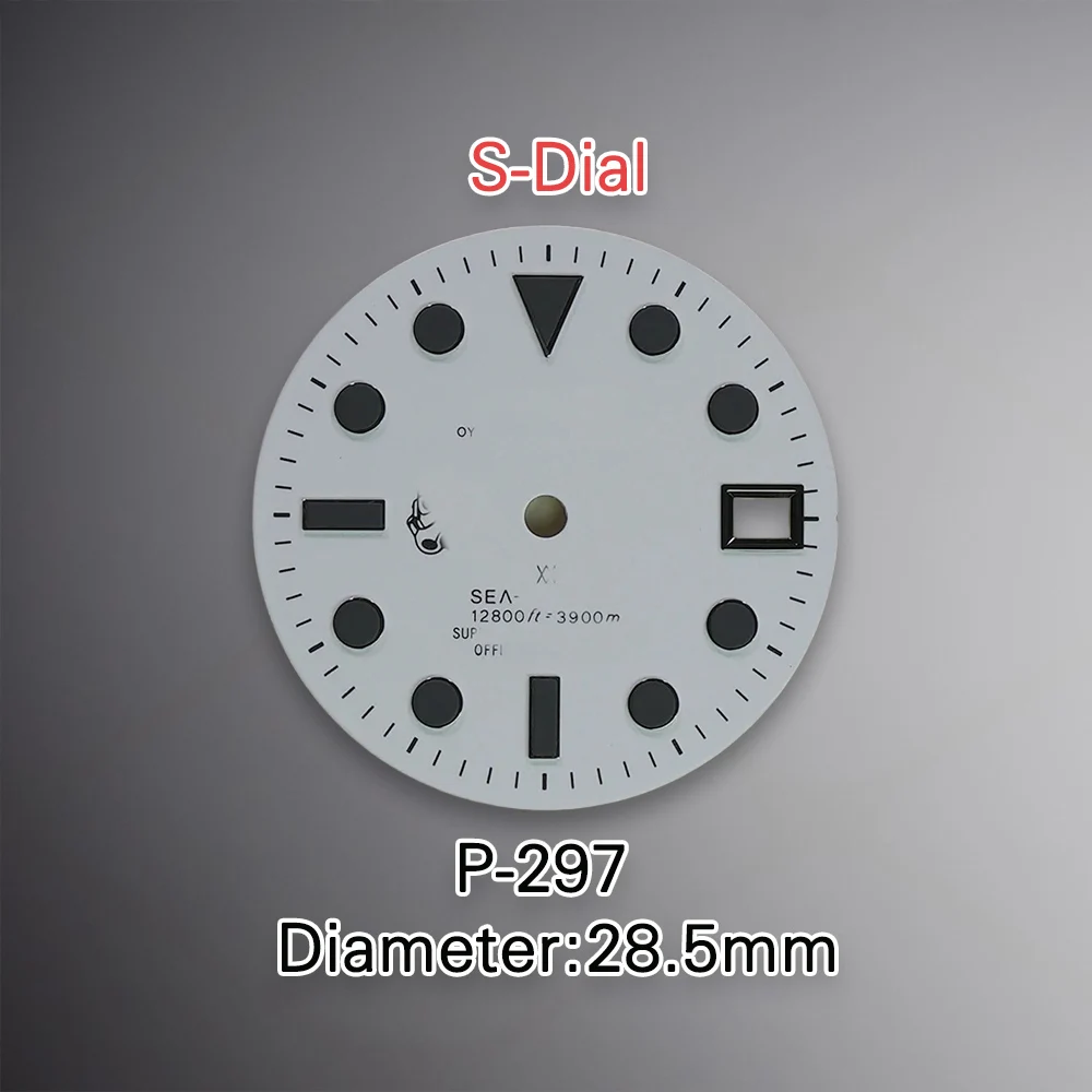 High Quality 28.5mm Cartoon puppy  NH36 dial S dial green luminous for NH35/NH36 movement watch accessories repair tool ﻿