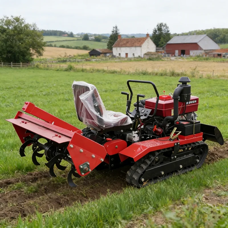 

Customized 25HP Tractor Gearbox Rotary Tiller, Tracked Multi-function Rotary Tiller