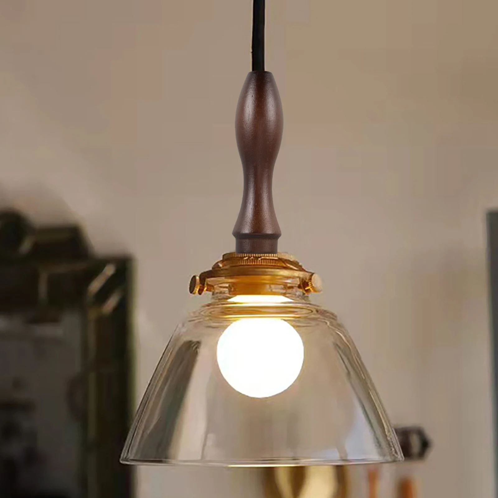 

Wooden Handle Lamp Accessories Hanging Lights Cord Grip Cable Clip Fixture Ceiling Replacement Pendant