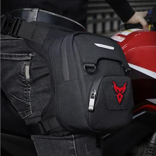 Bolsa de cintura baja para motocicleta, cinturón para muslo, cadera, impermeable, táctica, de viaje, ajustable, riñonera para hombre