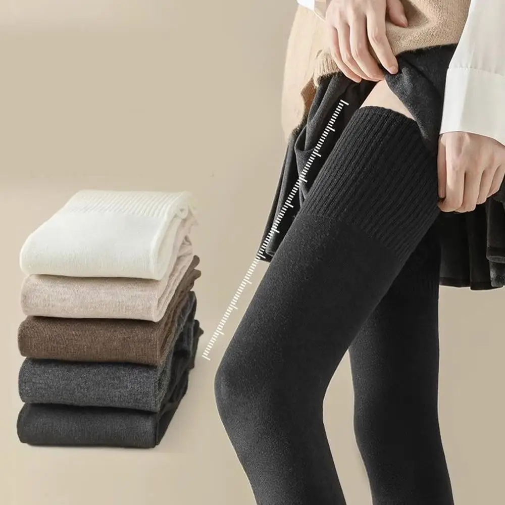 Moda novedosa, calcetines hasta la rodilla para mujer, calcetines JK de Color sólido para mujer, calcetines finos hasta la rodilla, medias por encima de la rodilla, calcetines hasta el muslo, calcetines largos hasta la rodilla
