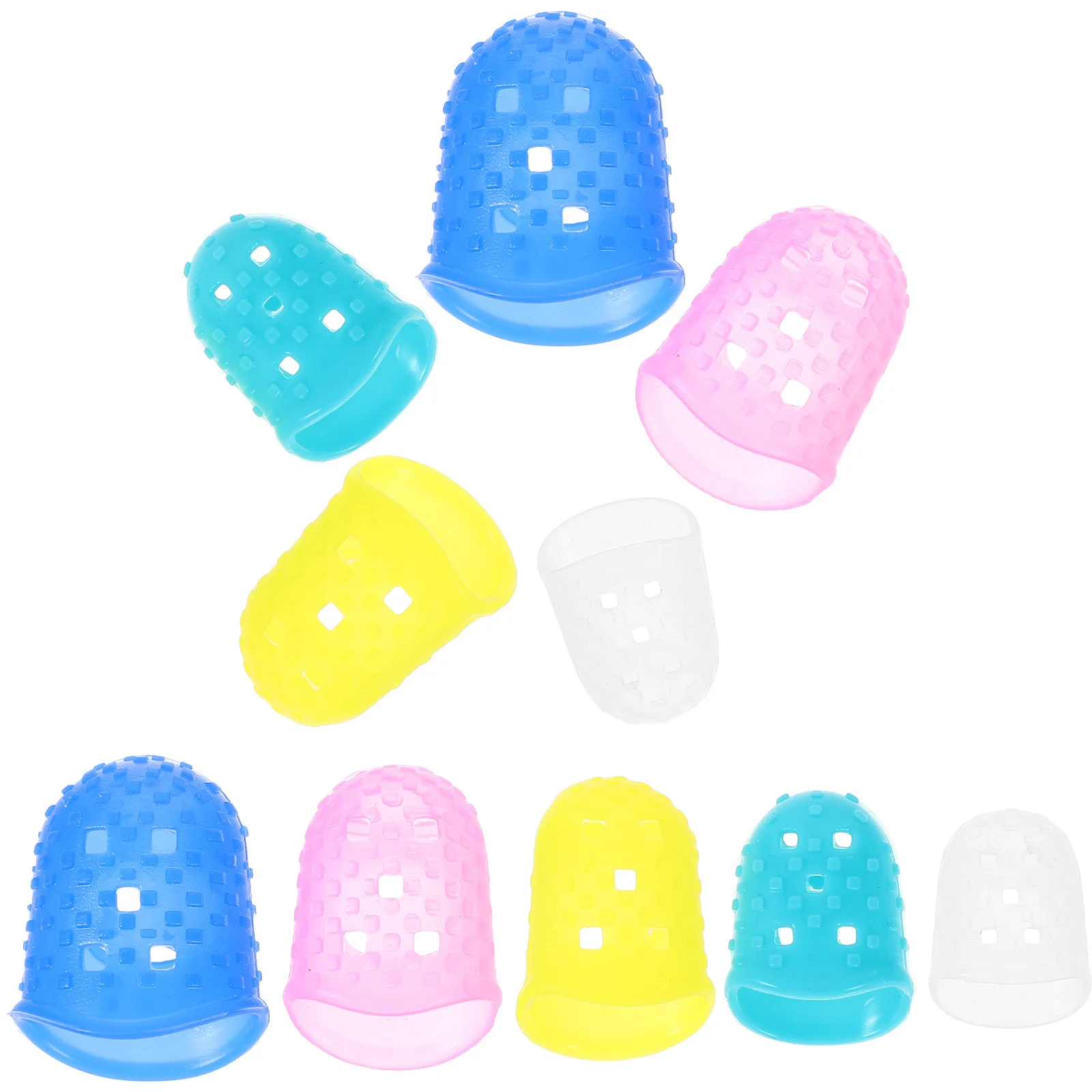 기타 연주용 실리콘 손가락 보호대 20개 논슬립 손가락 캡 보호용 안전 유연한 기타 손가락 커버