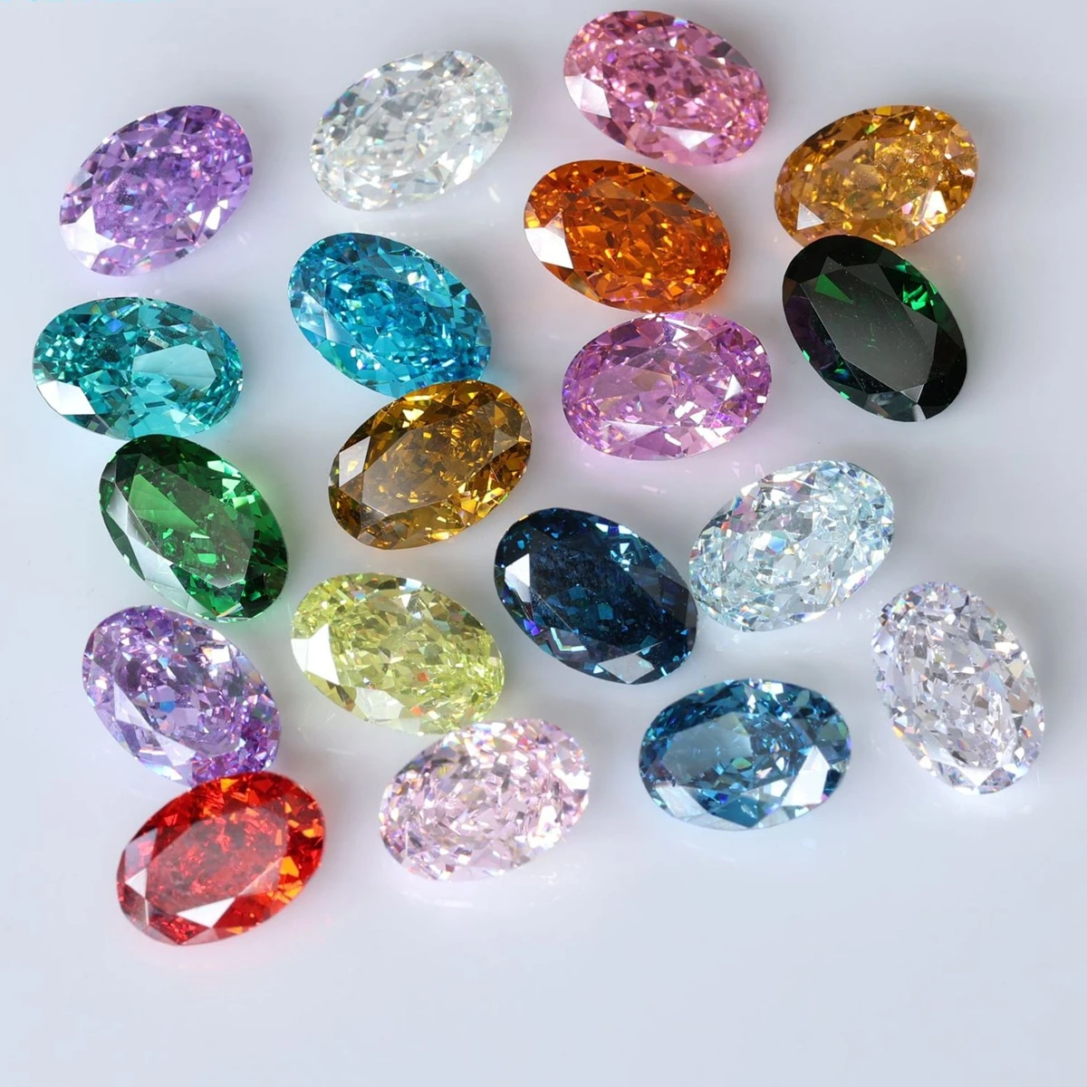 

2 шт./лот, 10*12 мм, синтетический кубический цирконий, розовый, аквамарин, параиба, драгоценный камень