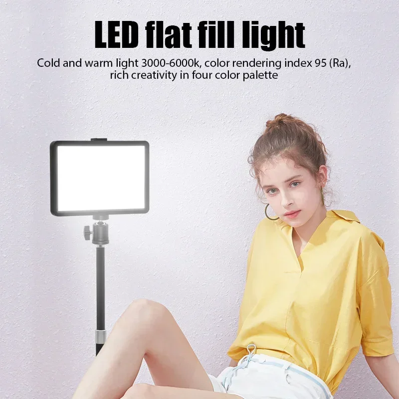 8 Inch Video Led Light Photography Selfie Dimmable Video Fill Light for Photo Studio Live Stream Fill Lamp No Tripod Stand