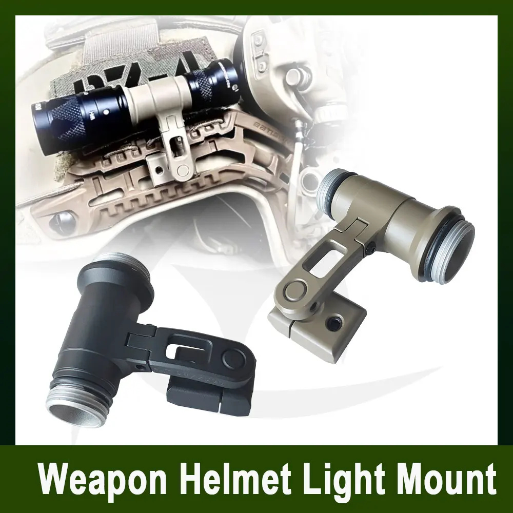 Aluminum CNC SS MAX Helmet Mount for Hunting Tactical Weapon M300/M600 Series Flashlight Light Mounting Adapter