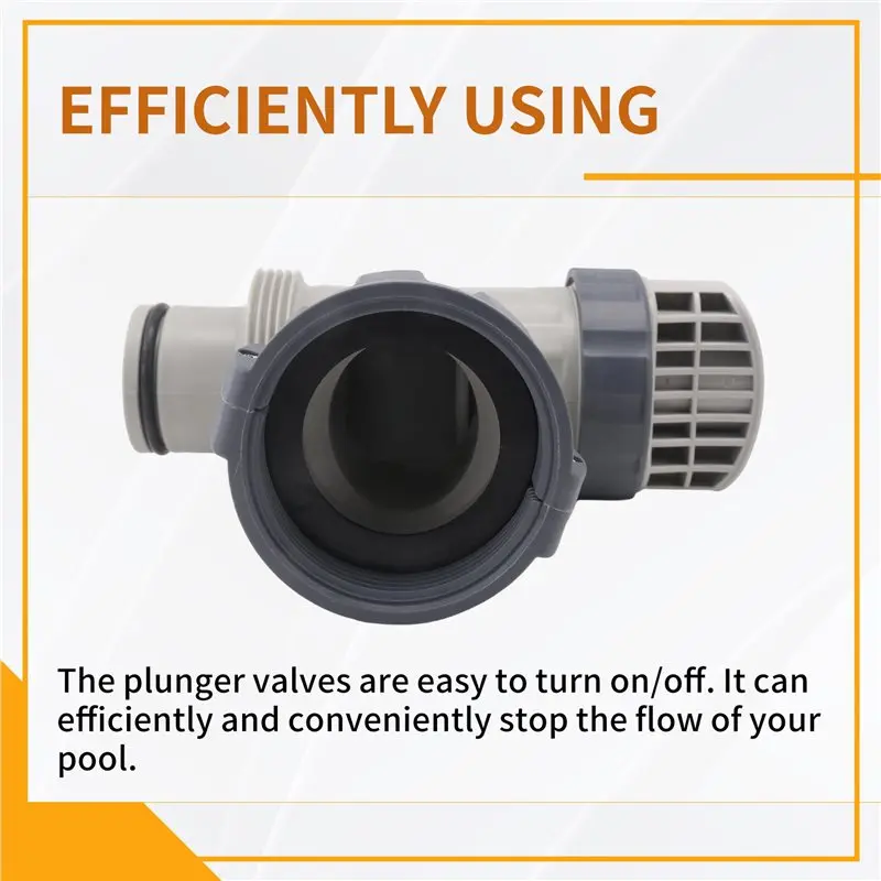 Plunger Valve Compatible For Pool Parts, On/Off Plunger Valve Replacement Parts For Above Ground Pool Filter Pump Limited