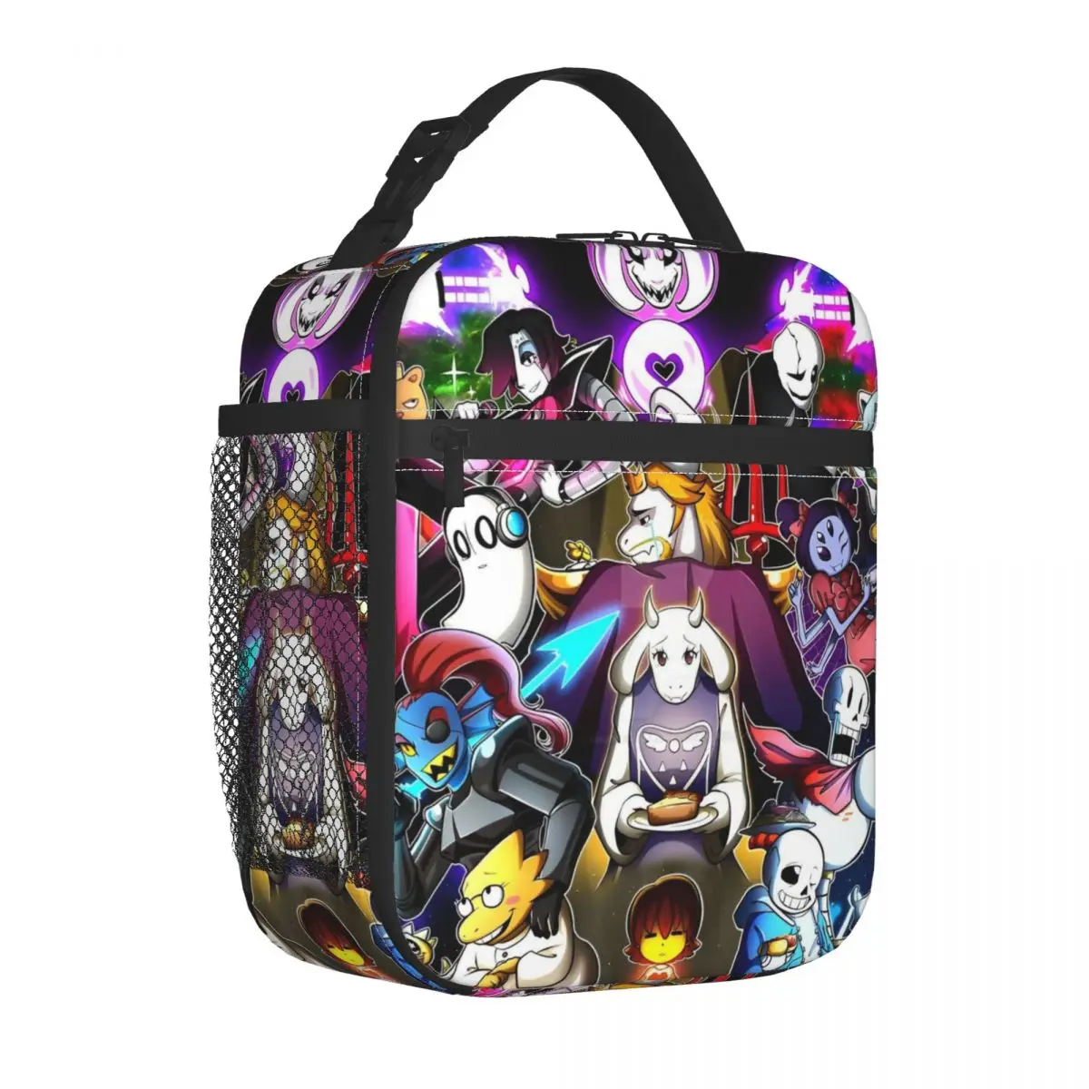 Undertale Sans Game Cube Gaming Insulated Lunch Bag Portable Lunch Container Cooler Bag Lunch Box Tote Office Outdoor Men Women