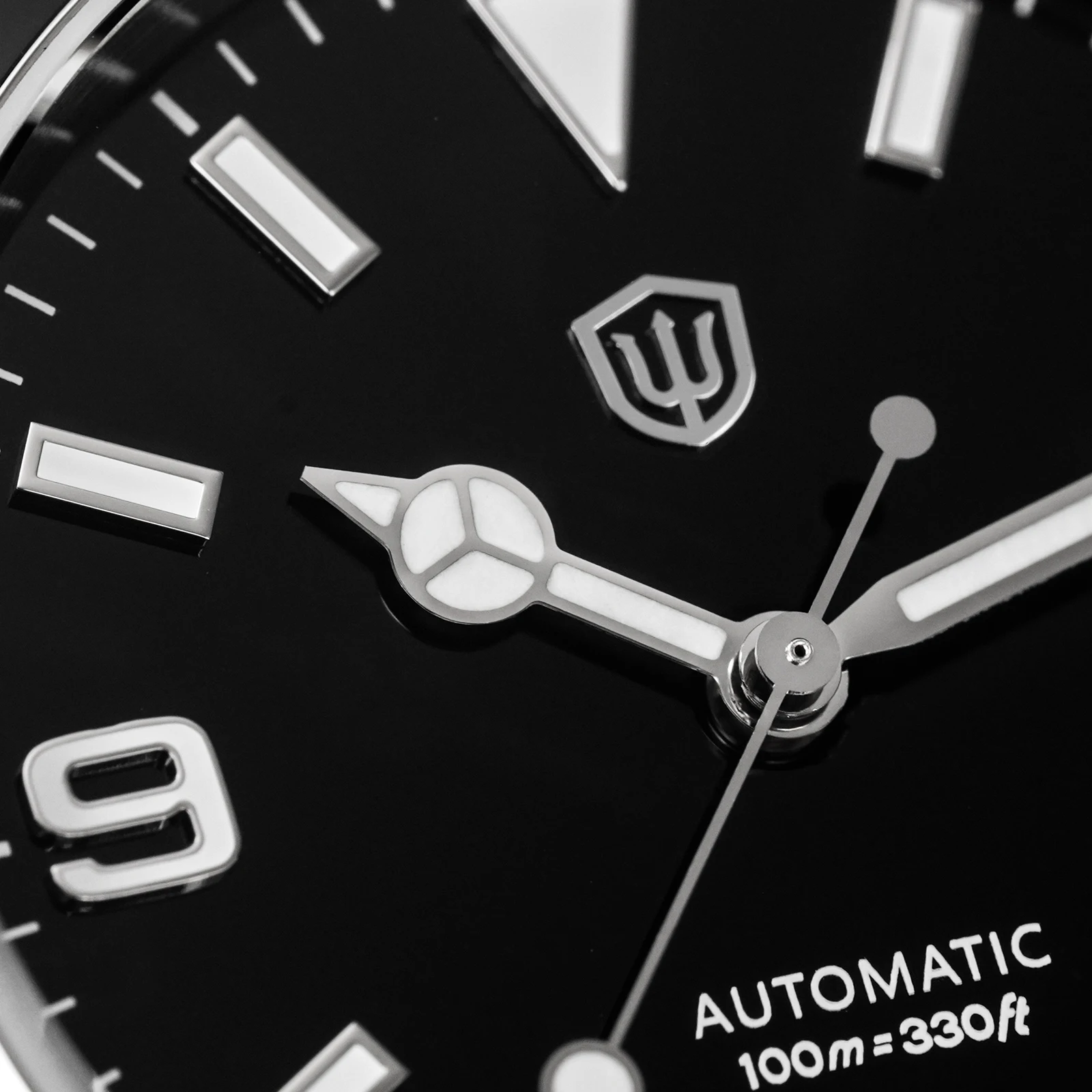 Watchdive WD6610 ساعة ميكانيكية فاخرة ميوتا 9015 حركة الياقوت مضيئة 100 متر مقاوم للماء 37 مللي متر ساعة التاريخ التلقائي