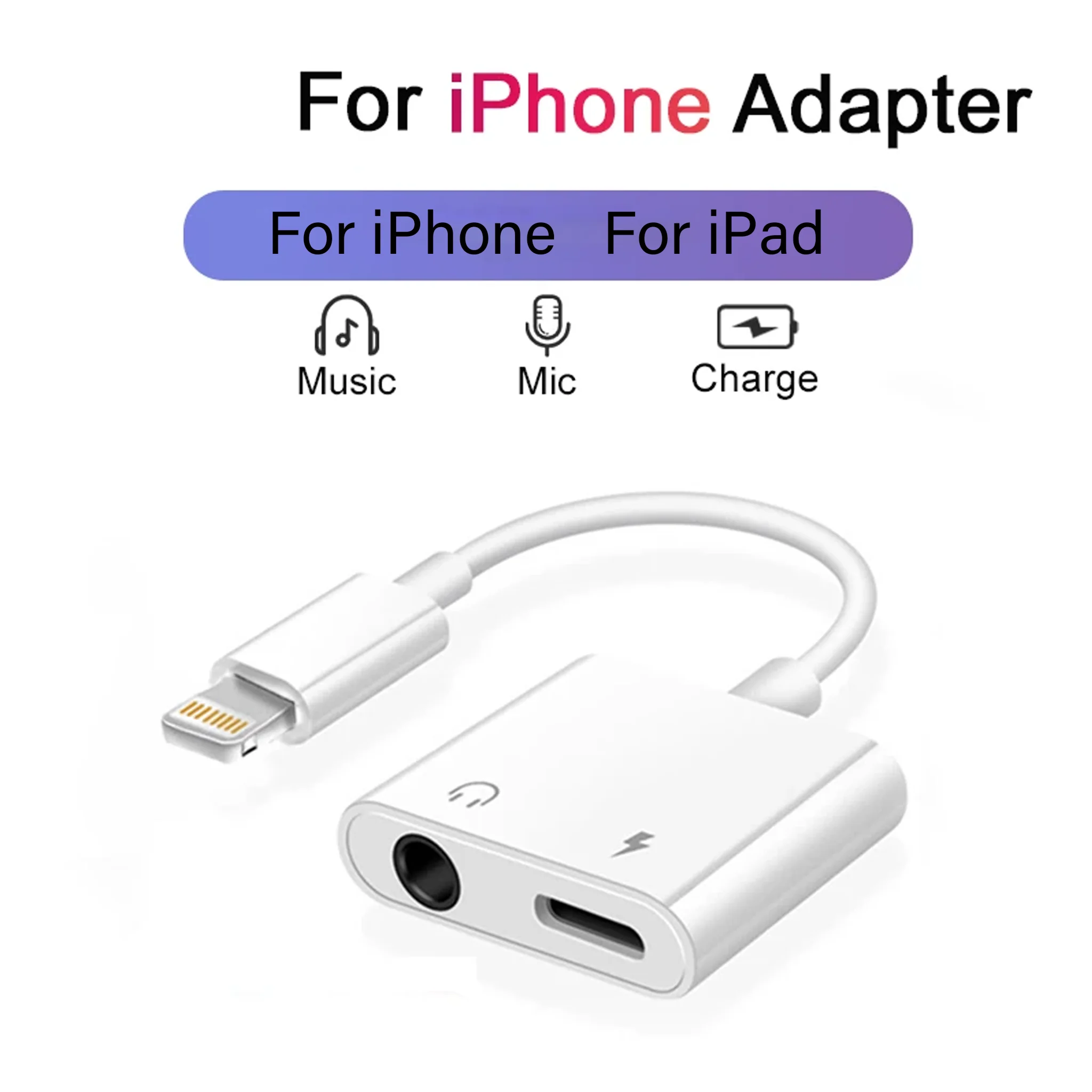 Адаптер 2-в-1 для зарядки и ау – обзор и цена Earphone Splitter Jack