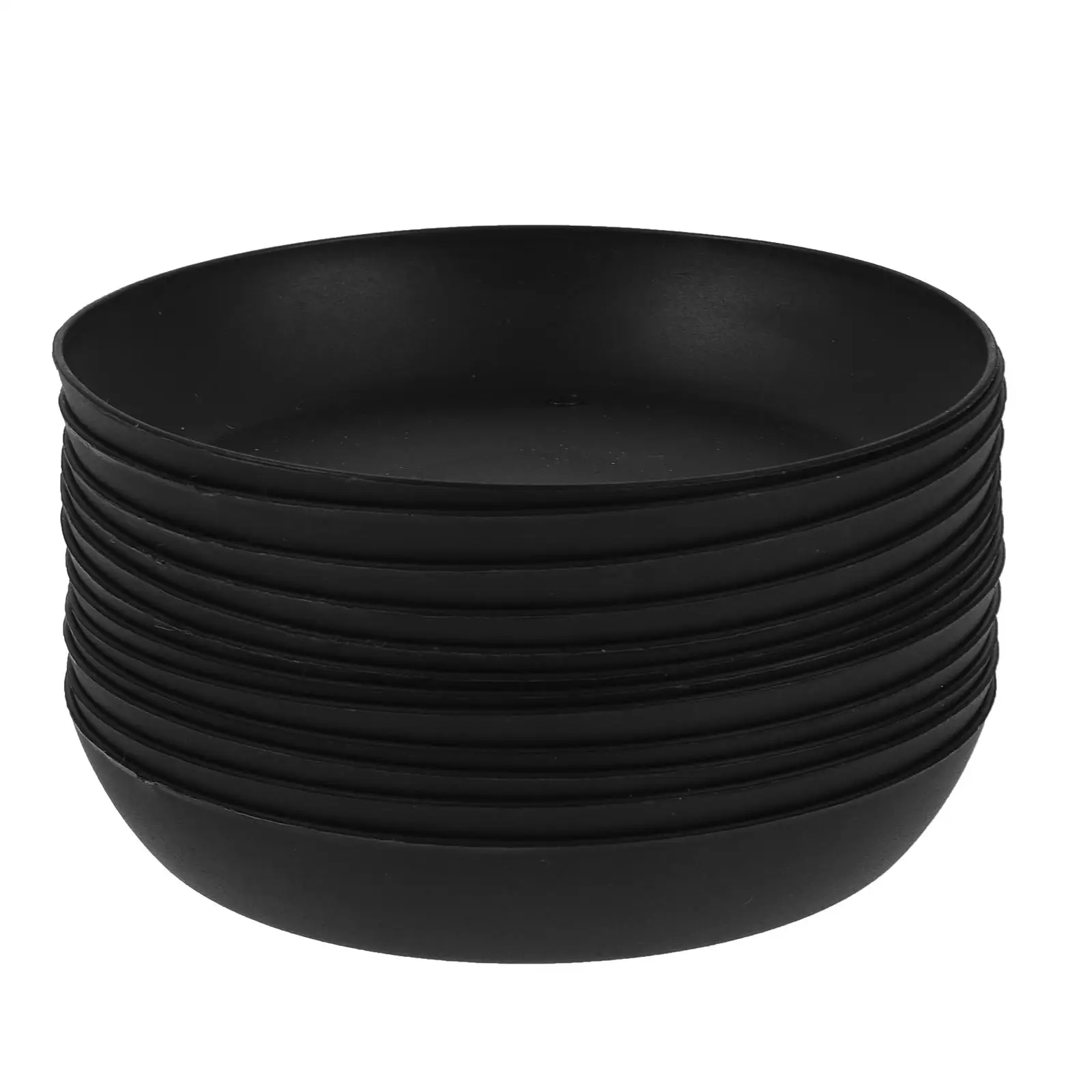

30 Pcs Black Flower Pot Tray Plant Pots Plastic Saucer Drip Base Water Resistant Gardening Supply Lightweight Durability Indoor