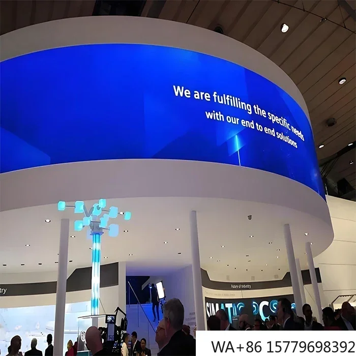 P2/P2.5/P3/P4 Flexible LED Cylindrical Modules Custom Curved Video Wall for Exhibitions