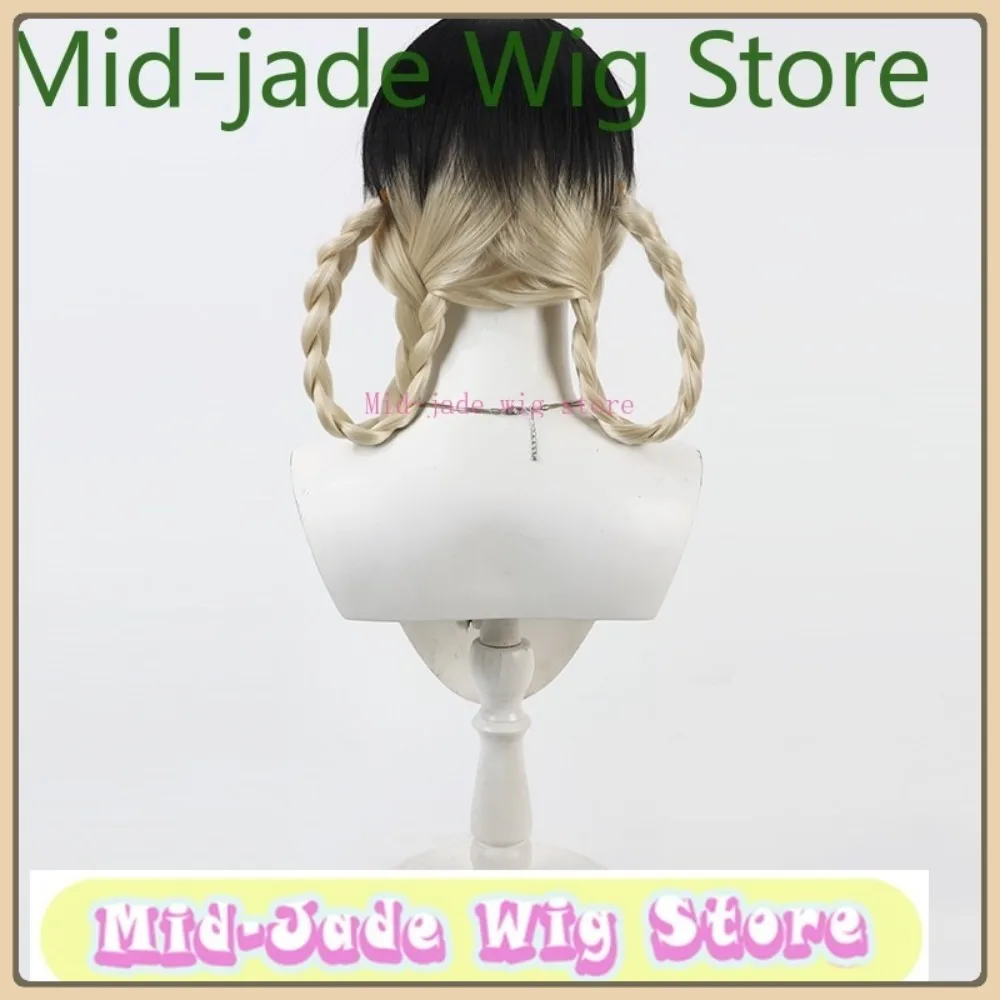 Peruka Mid-jade Wig Store Hololive VTener Juutoku Fuurindou Raden Cosplay Halloween Anime Gra Role-playing Rekwizyty do przebrania