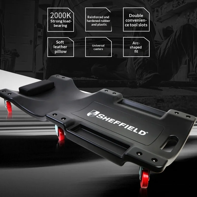 Placa de colocação de aço resistente mecânico trepadeira rolamento placa de reparo de carro baixo perfil grosso acolchoado ferramenta de garagem reparo ao ar livre