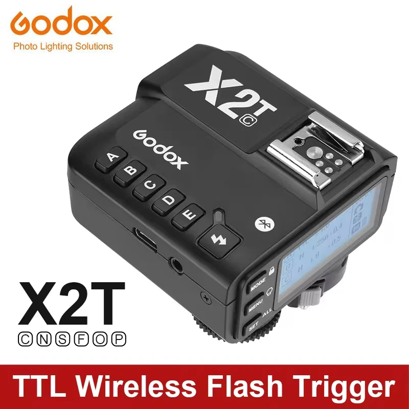 Godox X2T-C X2T-N X2T-S X2T-F X2T-O X2T-P TTL Wireless Flash Trigger for Canon Nikon Sony Camera Bluetooth Connection HSS