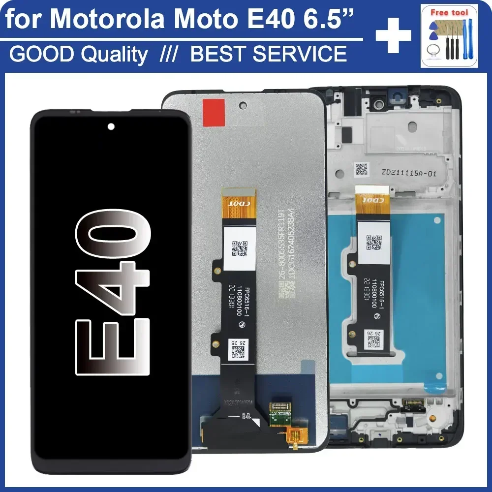 

6.5" New LCD for Motorola Moto E40 XT2159-3 LCD Display Touch Screen Digitizer Assembly Replacement for Moto E40 XT2159-4 LCD