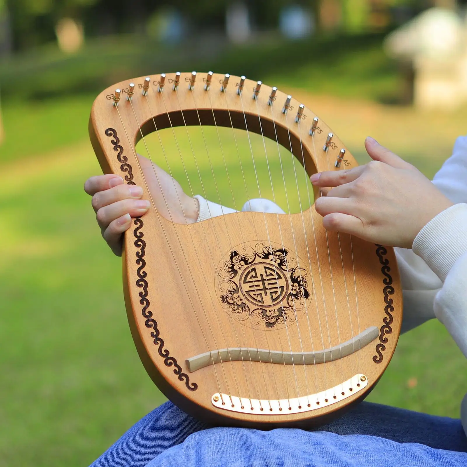 Exquisite Lyre Harp and Tuning Wrench New Year Gift for Kids Children