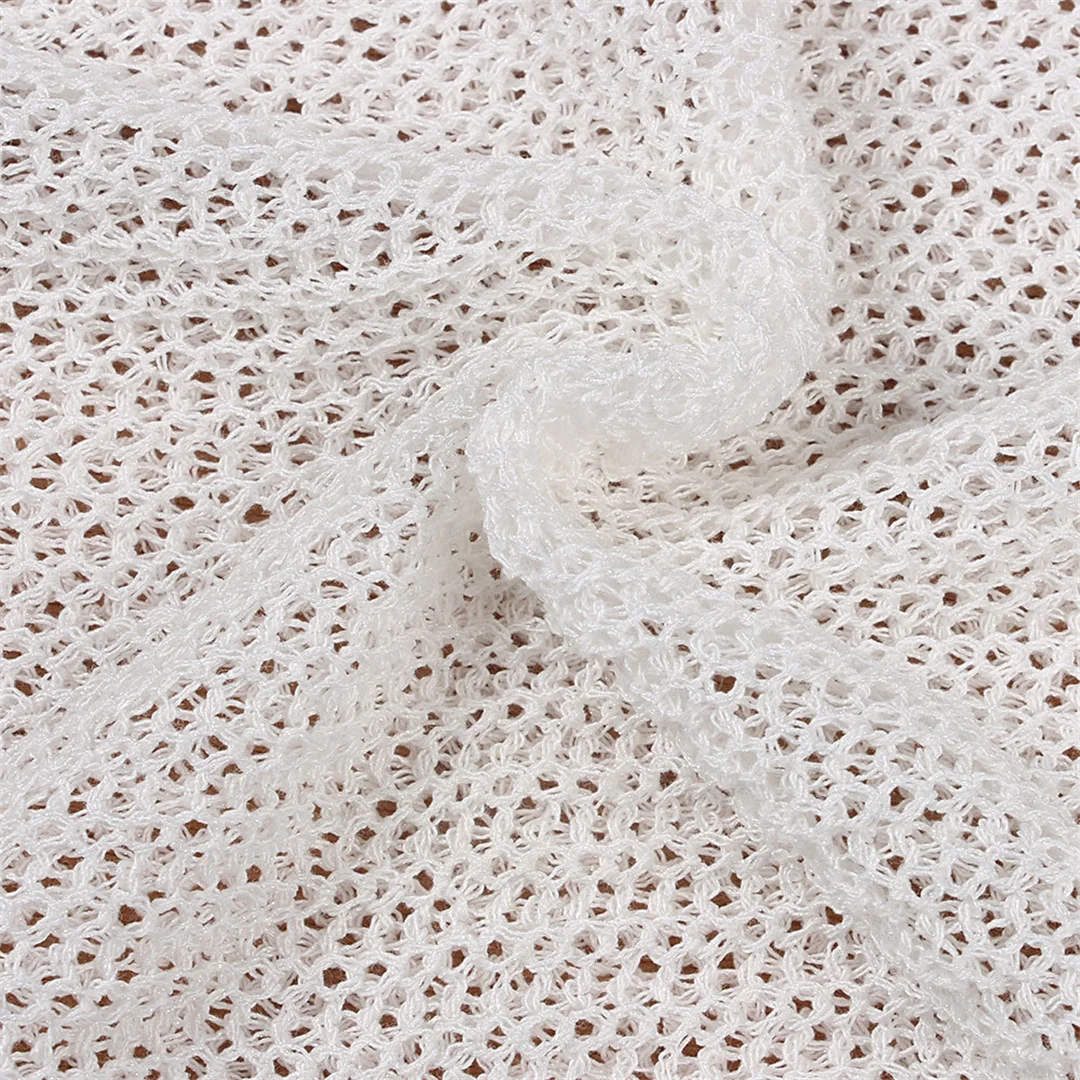 S - XL 3 Farben V-Ausschnitt, überkreuzter Rücken, gestrickte Häkel-Tunika, Strand-Überwurf, Strandkleid, Strandmode, Damen V3767 – Detail 38