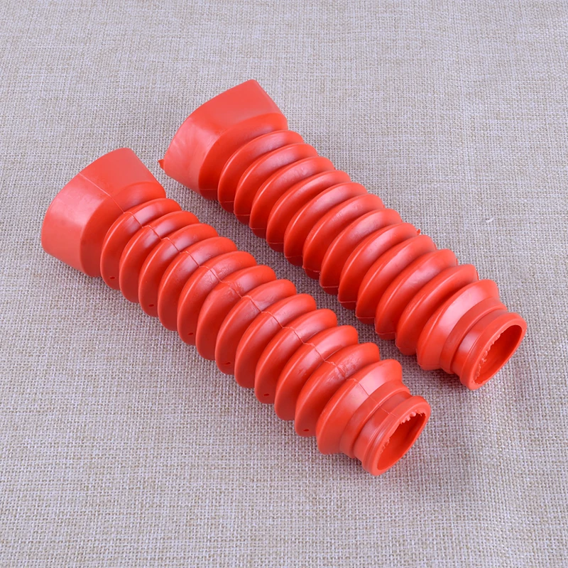 2 pezzi 32mm moto ghetta anteriore boot forcella ammortizzatore parapolvere antiscivolo in gomma rossa nuovo