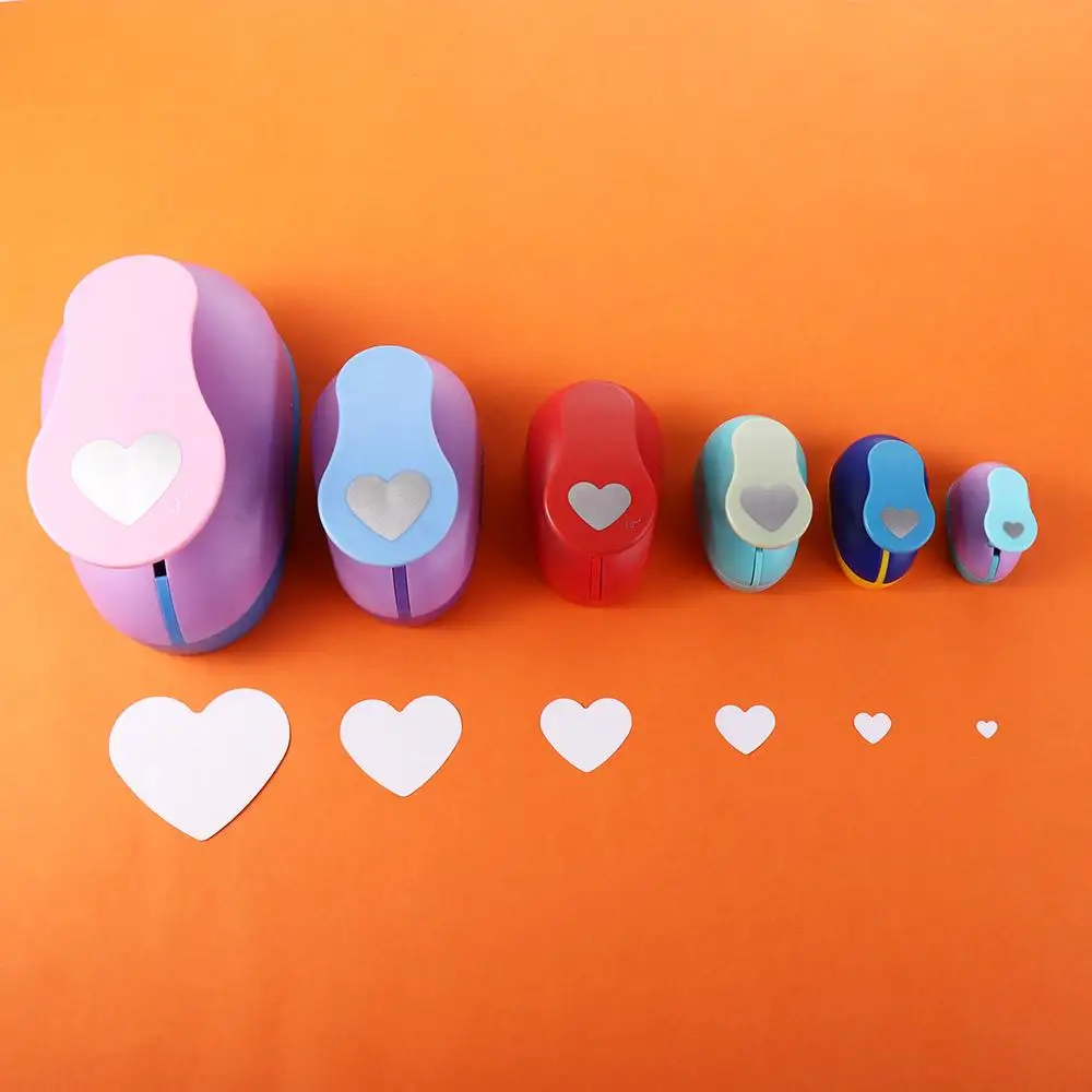 DIY hecho a mano manualidades corte de papel en forma de corazón niños punzones en relieve perforadora máquina de álbum de recortes punzones fabricante