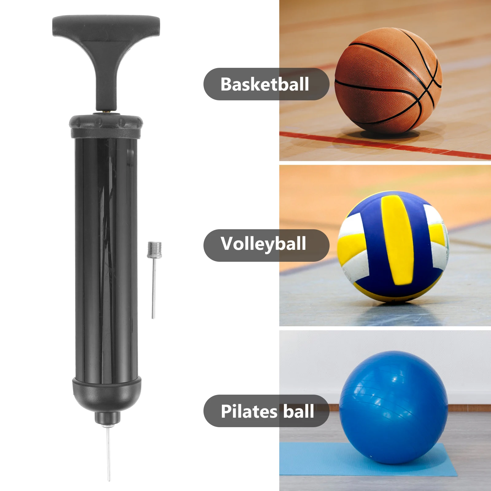 

1Set Portable Air Pump for Sports Balls Basketball Soccer Volleyball Yoga Inflatable Bike Tire Hand Pump Ergonomic Design